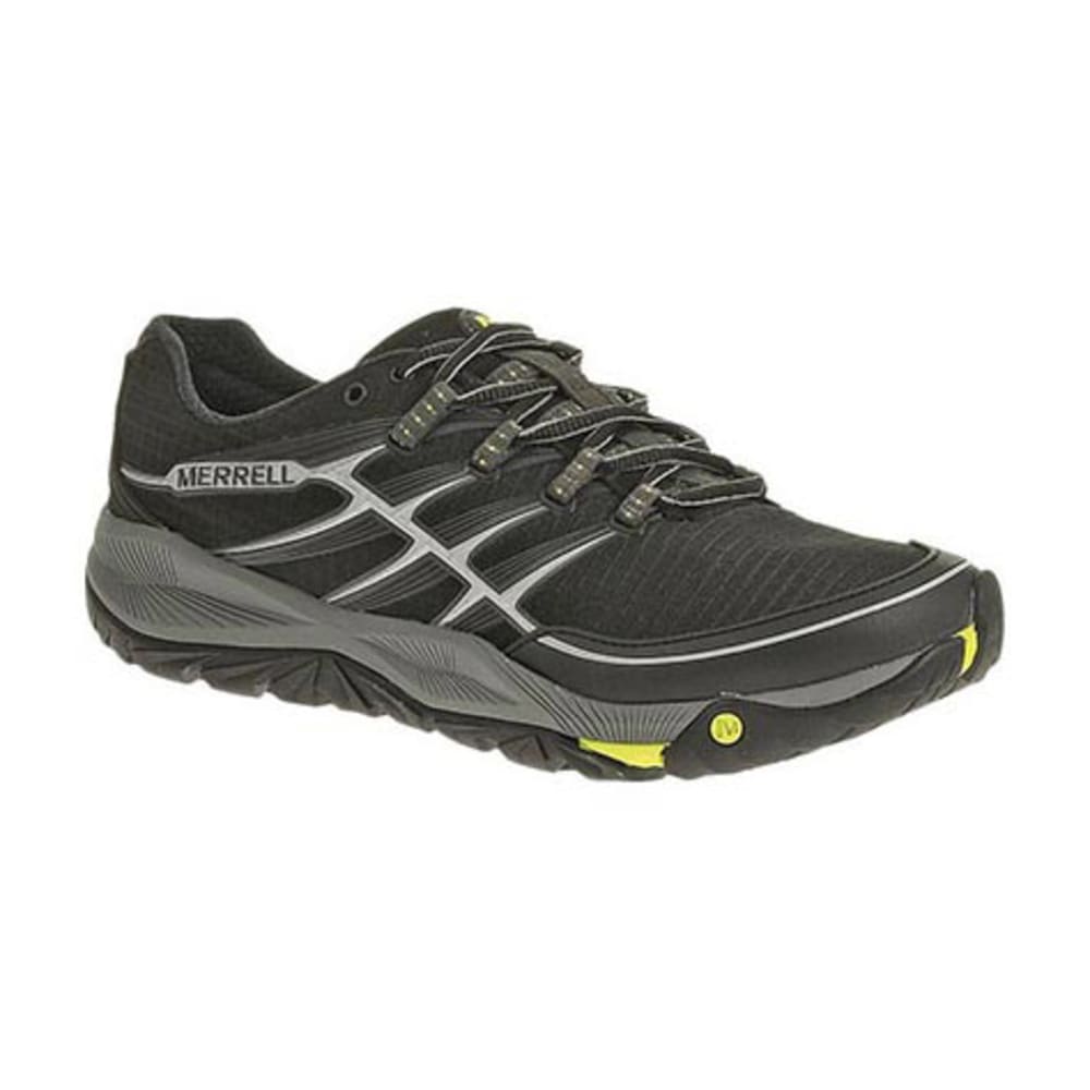 MERRELL Men's All Out Rush Trail Running Shoes, Black/Lime