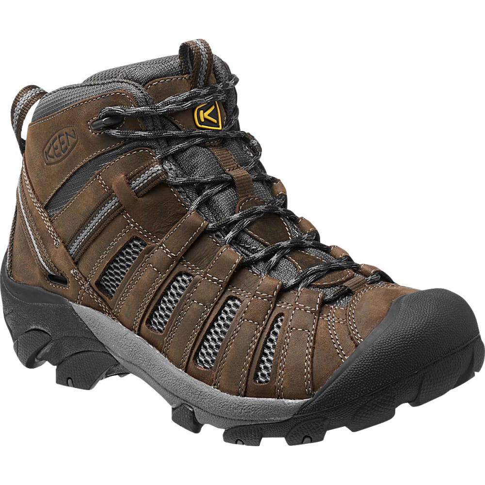 KEEN Men&#39;s Voyageur Mid Hiking Boots, Cascade Brown/Raven