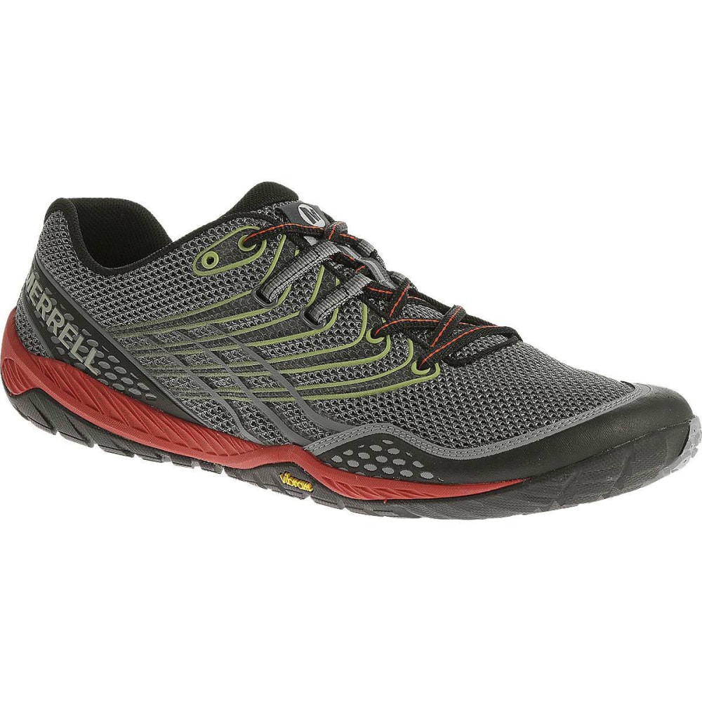 MERRELL Men's Trail Glove 3 Shoes, Grey/Red