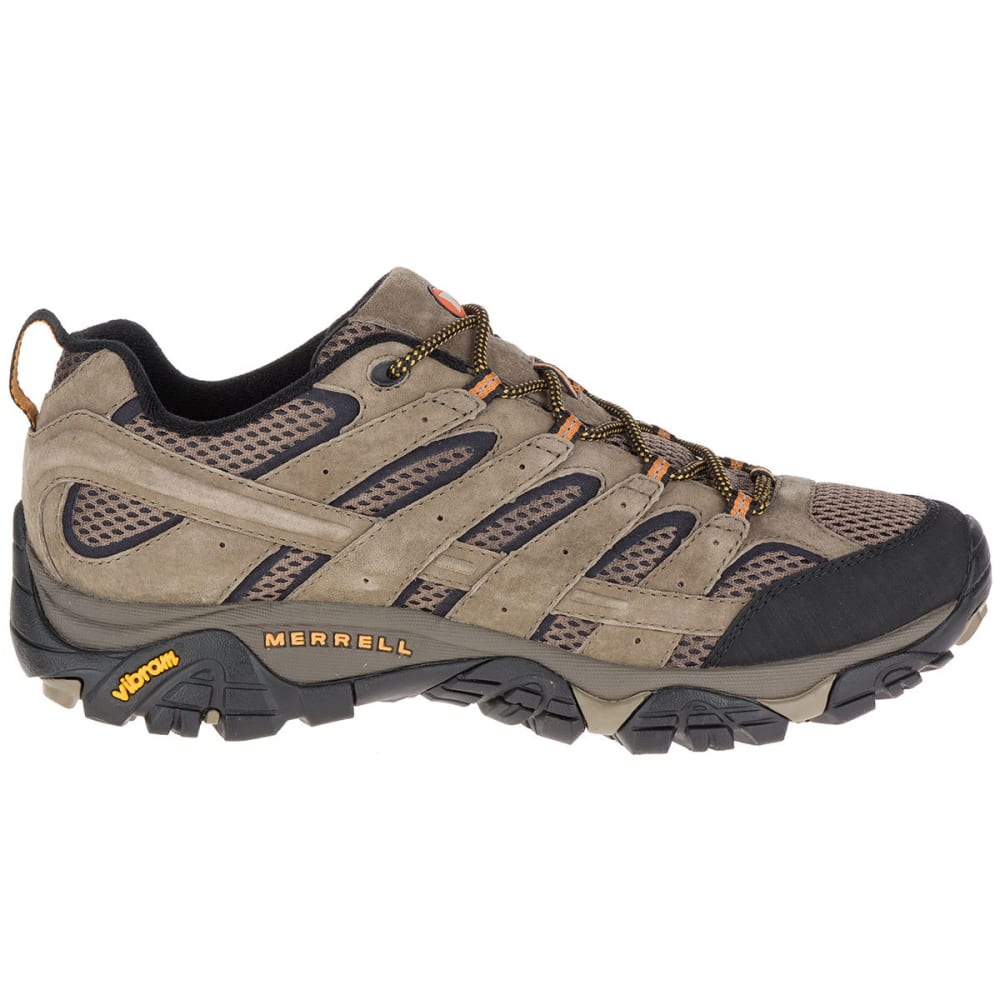MERRELL Men's Moab 2 Ventilator Low Hiking Shoes, Walnut, Wide ...