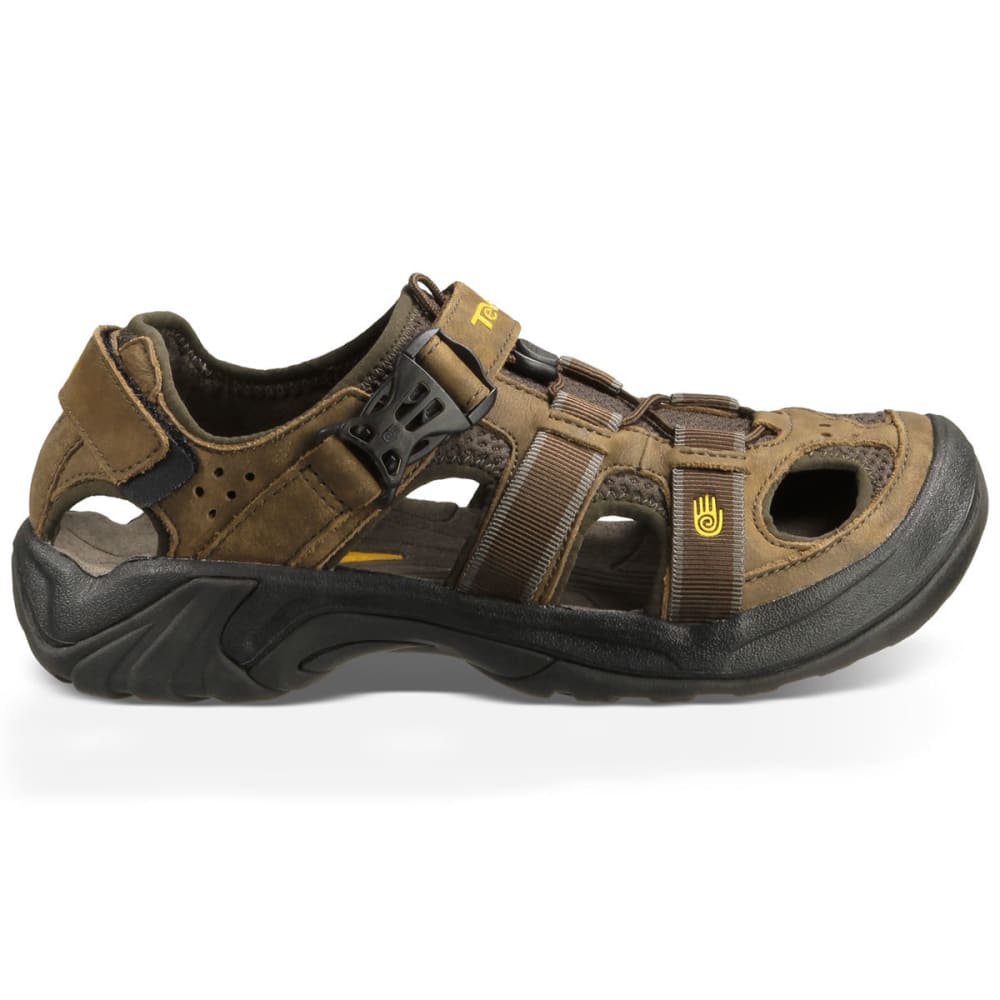 TEVA Men’s Omnium Leather Sandals, Brown - Eastern Mountain Sports
