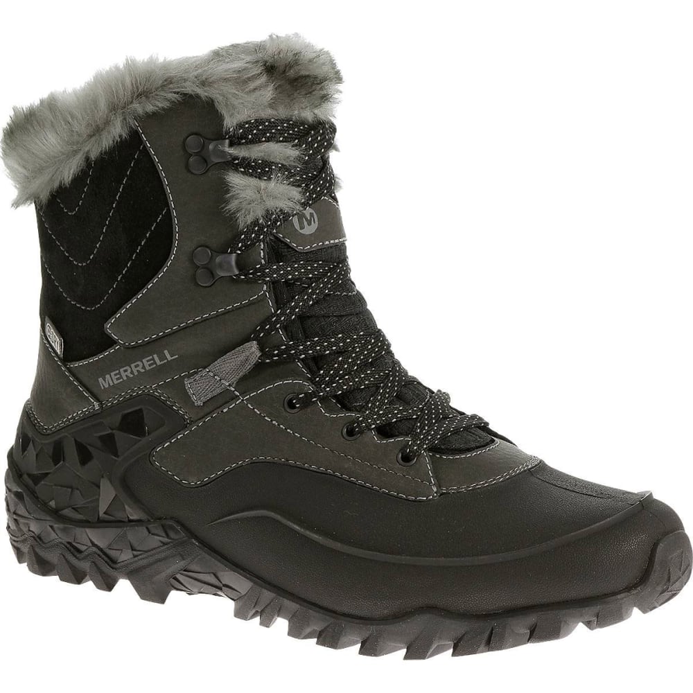 MERRELL Women's Fluorecein Shell 8 Waterproof Winter Boots, Black