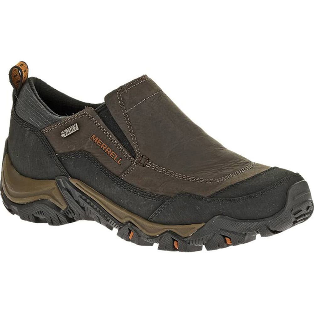 MERRELL Men's Polarand Rove Moc Waterproof Winter Shoes, Black Slate