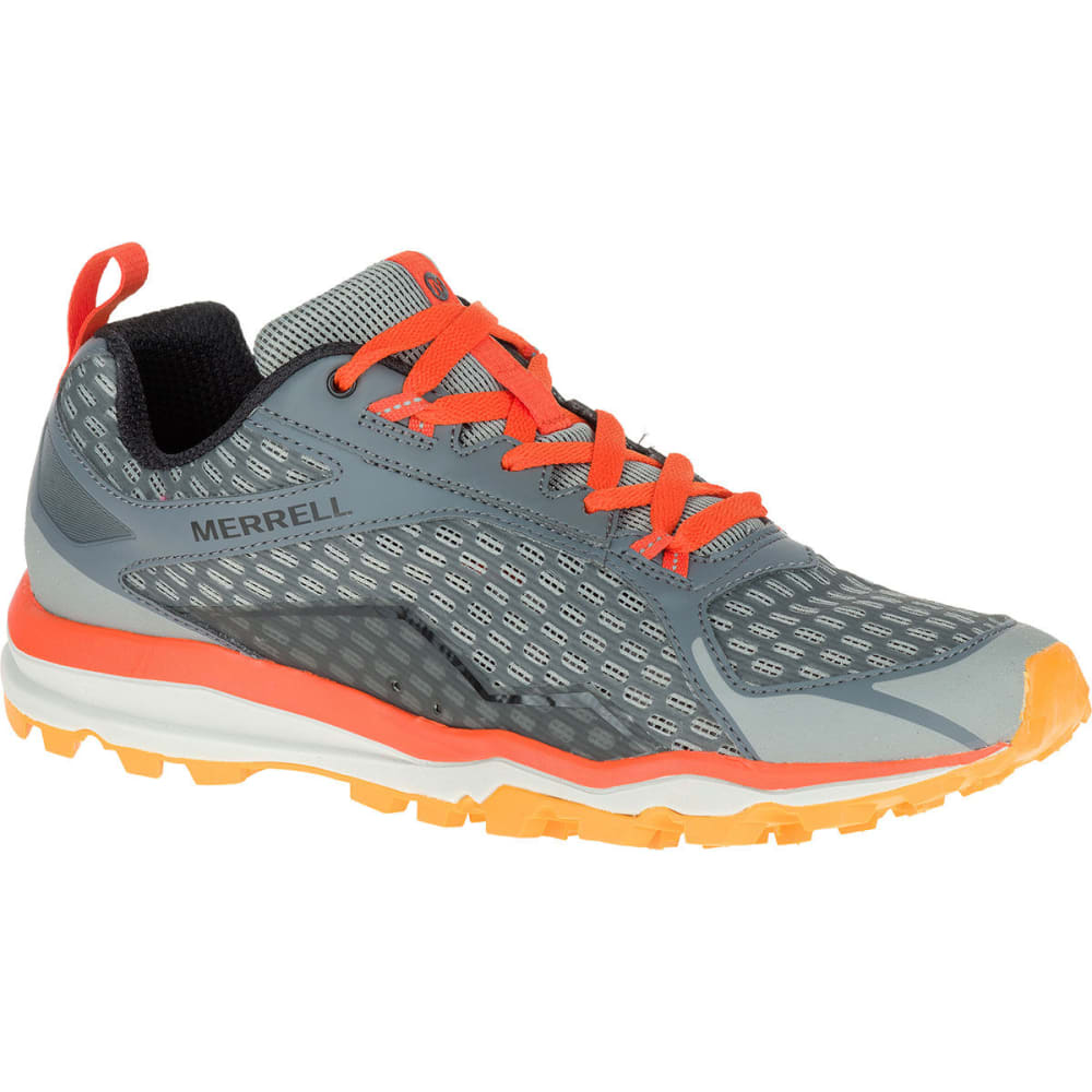 MERRELL Men's All Out Crush Trail Running Shoes, Grey/Orange